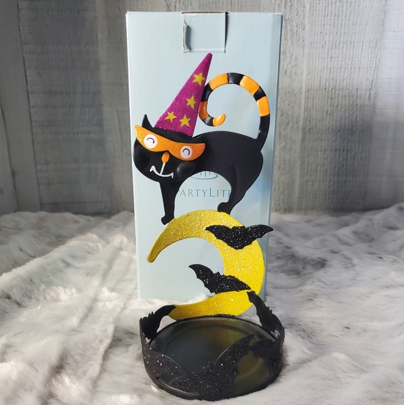 Halloween PartyLite Charmed Cat Tealight Votive Candleholder - Picture 4 of 7
